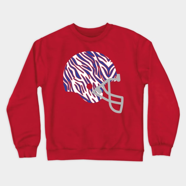 Buffalo Football Helmet 90's Retro Crewneck Sweatshirt by PodDesignShop